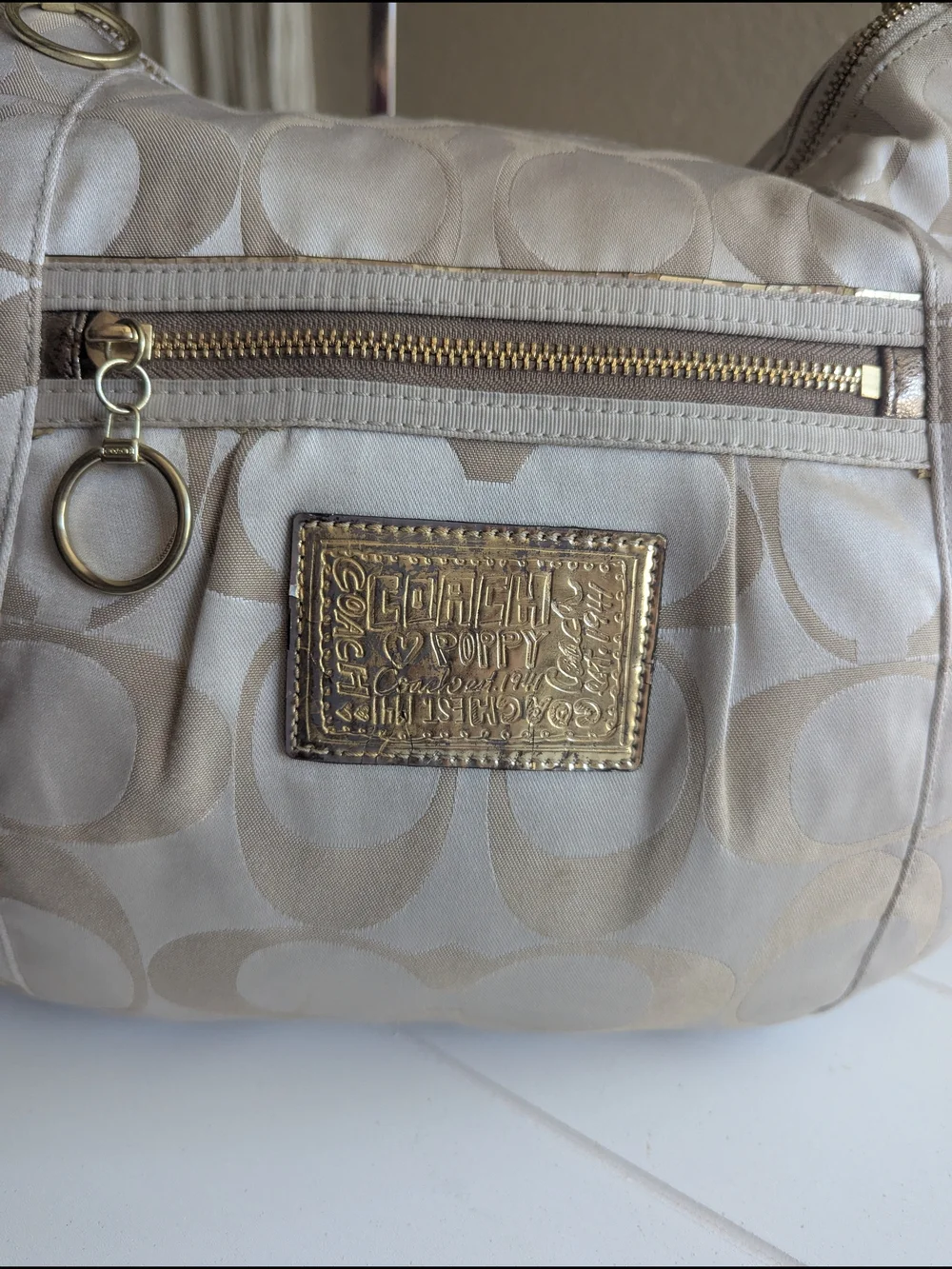vintage Coach Poppy.Signature Sateen